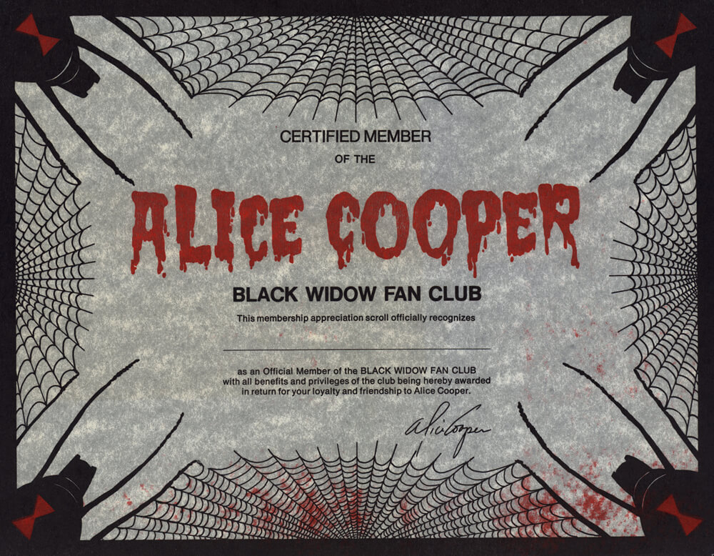 Fan Club Membership Certificate (1980)