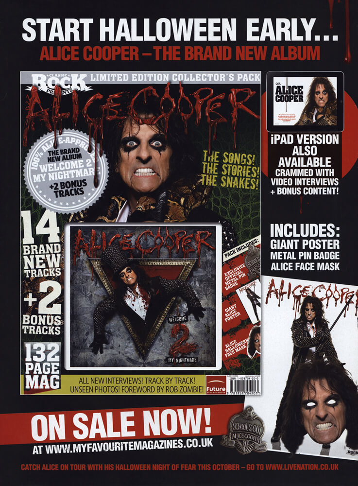 Welcome 2 My Nightmare UK Classic Rock Edition Advert (2011)