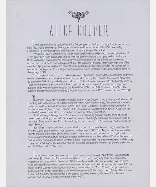 Alice Cooper Bio - Page 1