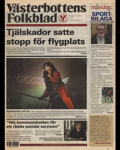 V&auml;sterbottens Folkblad 2001